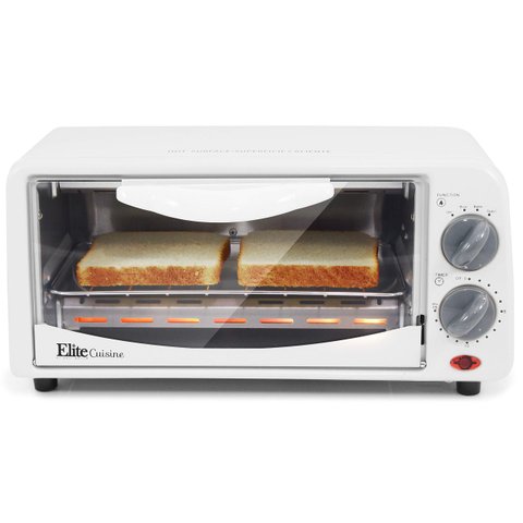Elite Gourmet Eto-113 Forno Tostador Elétrico 2 Fatias Branco