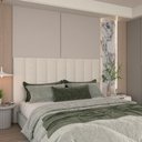 Ver imagem 2 de Cabeceira Box Casal Concept Linho Natural Claro - Gelius