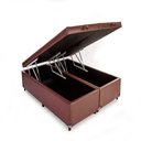 Ver imagem 1 de Cama Box Baú Casal 138 Bipartido - Bello Box Tecido Sintético Marrom