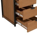 Ver imagem 5 de Gaveteiro Estilo Industrial Kappesberg Li045 Cor Canela Preto Fosco
