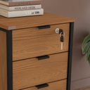 Ver imagem 7 de Gaveteiro Estilo Industrial Kappesberg Li045 Cor Canela Preto Fosco