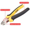 Ver imagem 4 de Alicate de Corte 6" Diagonal Profissional Cabo Emborrachado + Luva Pigmentada | Fertak