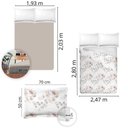 Ver imagem 4 de Jogo de Cama King Size Algodão 180 Fios 4 Pçs Estampa Casual