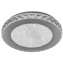 Plafon Acrílico Redondo LED Borda Espelhada 6000K x 12W 28cm - Cod: Dcx00343 - 1