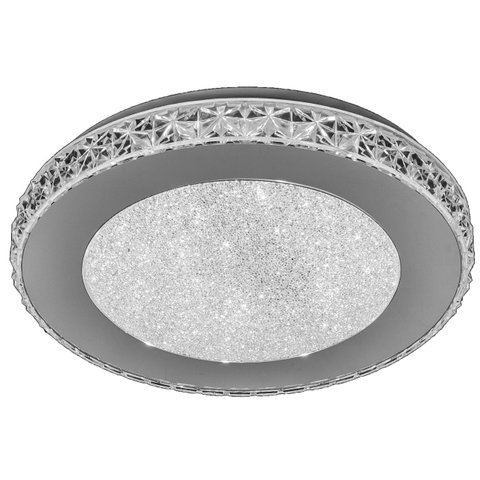 Plafon Acrílico Redondo LED Borda Espelhada 6000K x 12W 28cm - Cod: Dcx00343