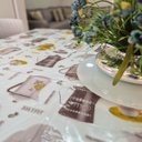 Ver imagem 4 de Toalha de Mesa Pvc Transparente 2,10x1,40 Impermeável Mod 10