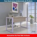 Ver imagem 2 de Mesa de Trabalho Retangular P25 Tub Contemporânea MDF-MDP 150cm Marrom Pandin Móveis