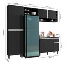 Ver imagem 5 de Cozinha Vanessa e Balcão de Pia Tatiane 120 Cm Preto Fosco - Ajl
