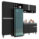 Ver imagem 4 de Cozinha Vanessa e Balcão de Pia Tatiane 120 Cm Preto Fosco - Ajl
