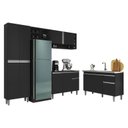 Ver imagem 1 de Cozinha Vanessa e Balcão de Pia Tatiane 120 Cm Preto Fosco - Ajl