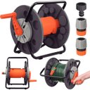 Ver imagem 1 de Suporte Enrolador Manual de Mangueira Parede Quintal Jardim Garagem | Tramontina