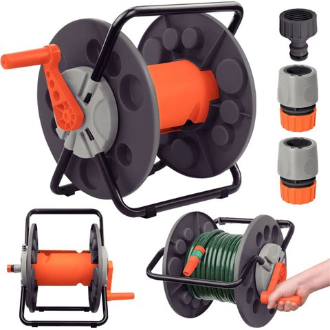 Suporte Enrolador Manual de Mangueira Parede Quintal Jardim Garagem | Tramontina