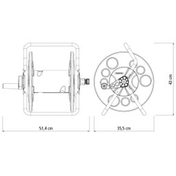Suporte Enrolador Manual de Mangueira Parede Quintal Jardim Garagem | Tramontina - 2