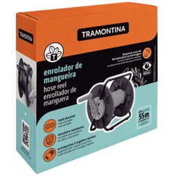 Suporte Enrolador Manual de Mangueira Parede Quintal Jardim Garagem | Tramontina - 10