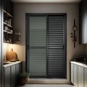 Ver imagem 2 de Porta Correr Venez. 3F.Móv.210 x 150 Elite c/Fecho Autom V.Liso Preto Brimak