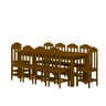 Conjunto Mesa de Jantar Madeira Maciça Safira com 10 Lugares Imbuia - 2