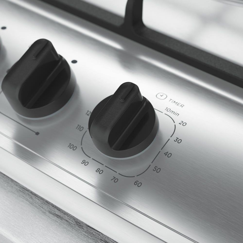 Fogão Mueller 5 Bocas Decorato Gourmet Inox com Timer e Tripla Chama Inox Bivolt - 7