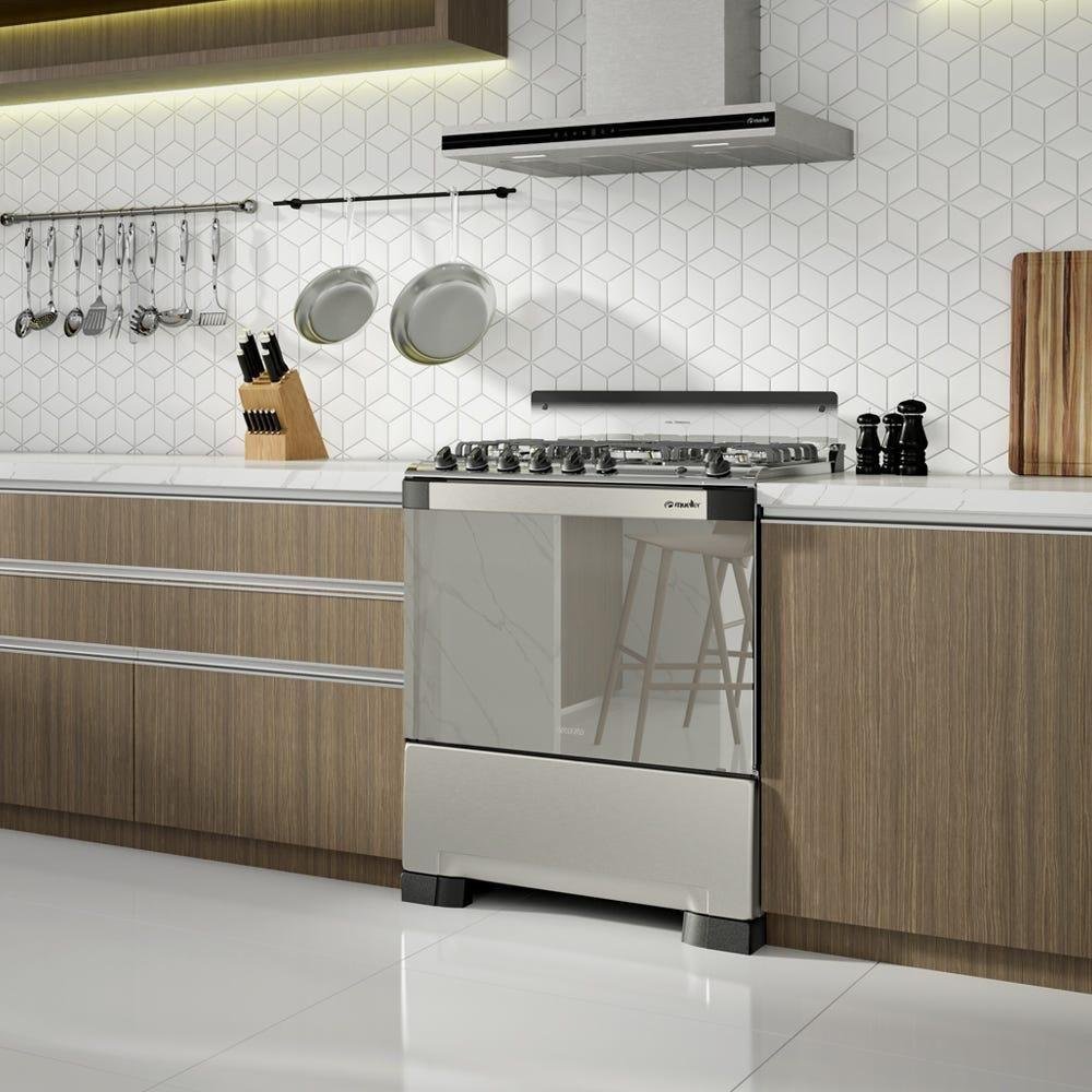 Fogão Mueller 5 Bocas Decorato Gourmet Inox com Timer e Tripla Chama Inox Bivolt - 8