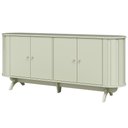 Ver imagem 2 de Balcão Aparador Buffet Curvo 180 cm com 4 Portas Off-White - Dalla Costa