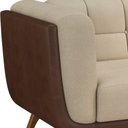 Ver imagem 6 de Sofá 2 Lugares 180cm Coin Pu Marrom | Bouclé Suave Off White - Sallar Home
