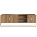 Ver imagem 1 de Rack Bancada Organica Tv 65 Pol 180 Cm 28076 Hanover Dourado Artesano