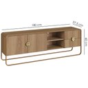 Ver imagem 3 de Rack Bancada Organica Tv 65 Pol 180 Cm 28076 Hanover Dourado Artesano