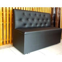 Poltrona Booth com Baú Cor Preto Orei Capitone - 3