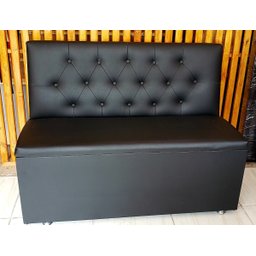 Poltrona Booth com Baú Cor Preto Orei Capitone - 4