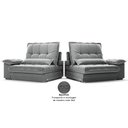 Ver imagem 7 de Sofá Bergamo 2,90m Retrátil e Reclinável Veludocristal Cinza - Netsofas