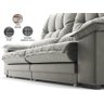 Sofá Bergamo 2,90m Retrátil e Reclinável Veludocristal Cinza - Netsofas - 4