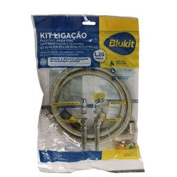 Kit Instalação Gás C/flexível Espigão 3/8 X Registro 1/2 1,20m - 6