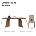 Ver imagem 3 de Conjunto Sala de Jantar Tampo de Vidro 4 Cadeiras Rustic/Branco/Imperial Todi Madesa