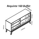 Ver imagem 3 de Aparador Buffet Sala Requinte 4 Portas com Led com Pés de Madeira Naturale com Offwhite - Rede Móvei