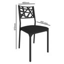 Ver imagem 4 de Kit 6 Cadeiras E 3 Banquetas Luiza Gourmet-assento Preto
