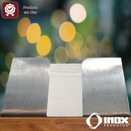 Porta Guardanapos Inox - Modelo 01 - Inox 430 - 12,5x12,5x7 Cm - 7