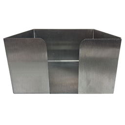 Porta Guardanapos Inox - Modelo 01 - Inox 430 - 12,5x12,5x7 Cm - 1