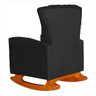 Poltrona de Amamentação de Balanço Estofado Liza Suede: Suede Preto - 7