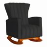 Poltrona de Amamentação de Balanço Estofado Liza Suede: Suede Preto - 1