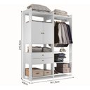 Ver imagem 5 de Guarda Roupa Closet Modulado Toronto Branco - Luapa