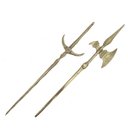 Ver imagem 2 de Armadura Medieval Machado Espada Bronze Parede Decoração