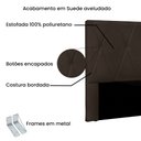 Ver imagem 3 de Cabeceira Queen 160cm Ancona Suede - Lucadi Home