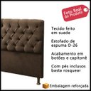 Ver imagem 2 de Cabeceira King Size Cama de Casal Box Estofada 1,95m Quarto Suede Sofia:marrom