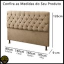 Ver mais imagens de Cabeceira King Size Cama de Casal Box Estofada 1,95m Quarto Suede Sofia:marrom