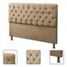 Cabeceira King Size Cama de Casal Box Estofada 1,95m Quarto Suede Sofia:marrom - 6