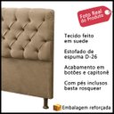Ver imagem 7 de Cabeceira King Size Cama de Casal Box Estofada 1,95m Quarto Suede Sofia:marrom