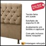 Cabeceira King Size Cama de Casal Box Estofada 1,95m Quarto Suede Sofia:marrom - 7