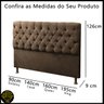 Cabeceira King Size Cama de Casal Box Estofada 1,95m Quarto Suede Sofia:marrom - 3