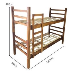 Beliche Solteiro Madeira Maciça 78cm | Cor Imbuia | Compacta e Resistente - 5