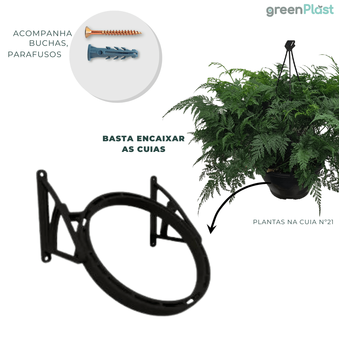 Kit 10 Módulos Greenplast para Jardim Vertical 25cm Greenup Design - 4