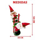 Ver imagem 2 de Decoração Enfeite de Natal Papai Noel e Elfo na Escada 50cm
